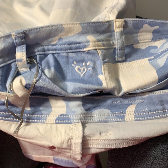 *NEW* JUSTICE Premium Jeans White & Clear Blue Straight - Picture 11 of 13